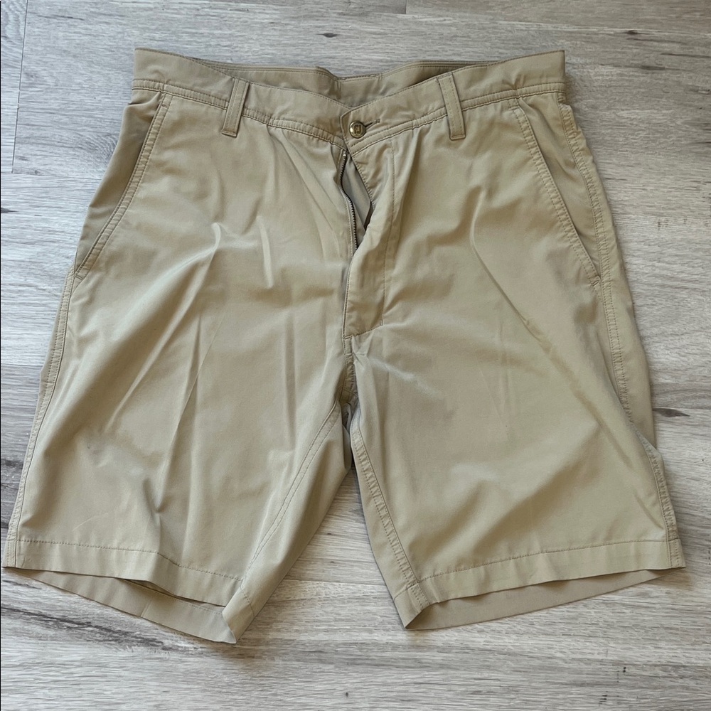 FootJoy Men's Khaki Flat Front Shorts